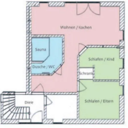 아파트 4 Sterne Bernstein Mit Terrasse Und Sauna 로베
